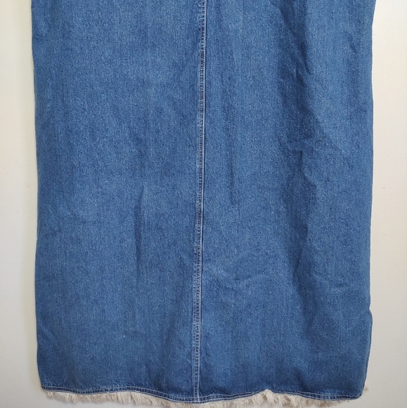 Jazzie Women Vintage Denim Sleeveless Dress with Fringe Detail - Picture 6 of 6